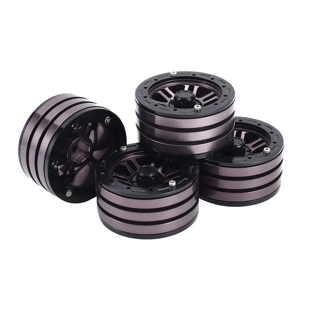 

4PCS 1.9 Inch Crawler Alloy Rim Beadlock for 1:10 RC Rock Crawler Car Axial SCX10 RC4WD TAMIYA CC01 RC Truck Wheel Hub