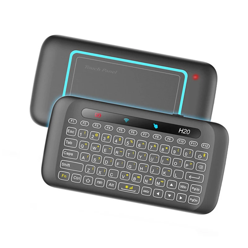 Teclado sem Fio com Touchpad Android do Windows Usb para Caixa de tv Mini Combo Mouse Backlit Remoto Multi-toque Recarregável 2.4 Ghz