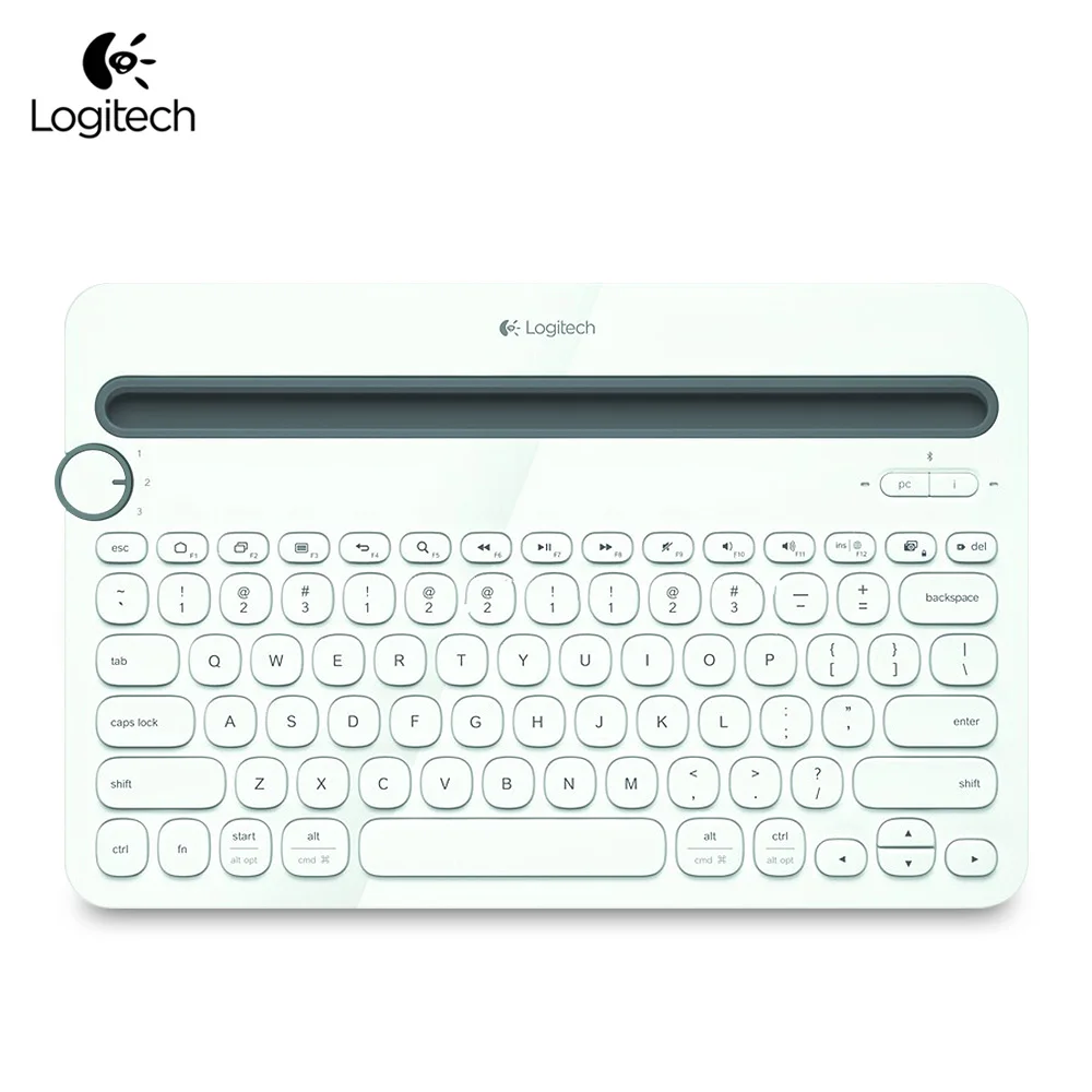 Logitech K480 Bluetooth Multi устройство Портативный клавиатура с телефона держатель Слот для