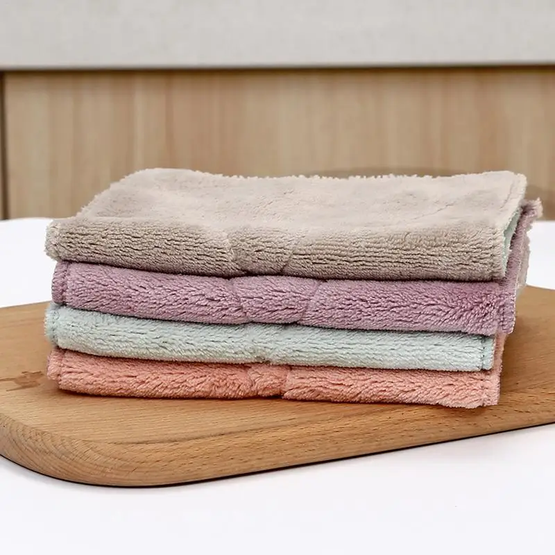 

Plain Double-sided Non-stick Oil Rag Dishcloth Non-glare Kitchen Cleaning Cloth Scouring Cloth Household Cleaning Tool