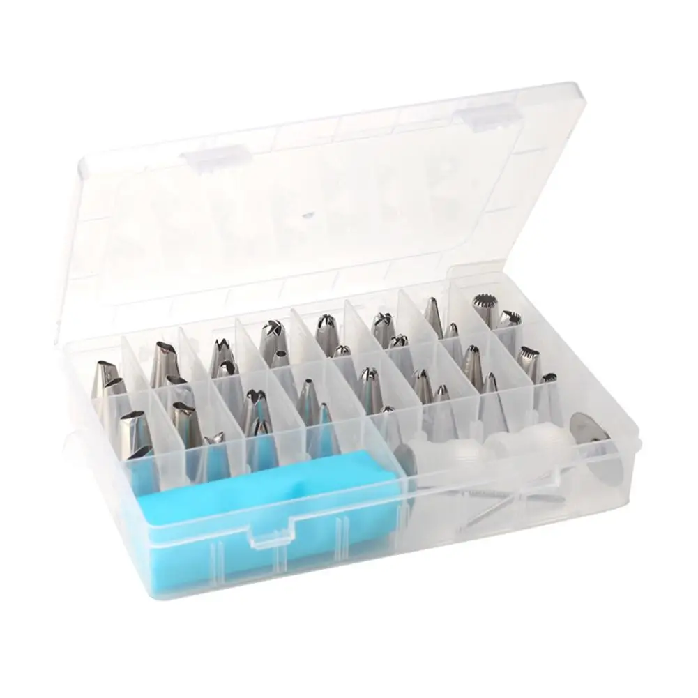 

39Pcs Reusable Bakery Cake Icing Tips Fondant Tools Decorating Supplies Set New