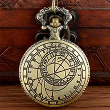 Стимпанк карманные часы винтажные бронзовые Fob часы с цепочкой ожерелье кулон для мужчин и женщин