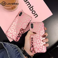 Lovebay Леопардовый принт Золотой блокирующий чехол для телефона чехол для Iphone 11 Pro XS Max XR X 8 7 6 6S Plus мягкая задняя крышка Модный чехол