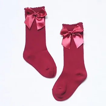

Sweet Solid Bow Decor Socks for Baby and Toddler Girl