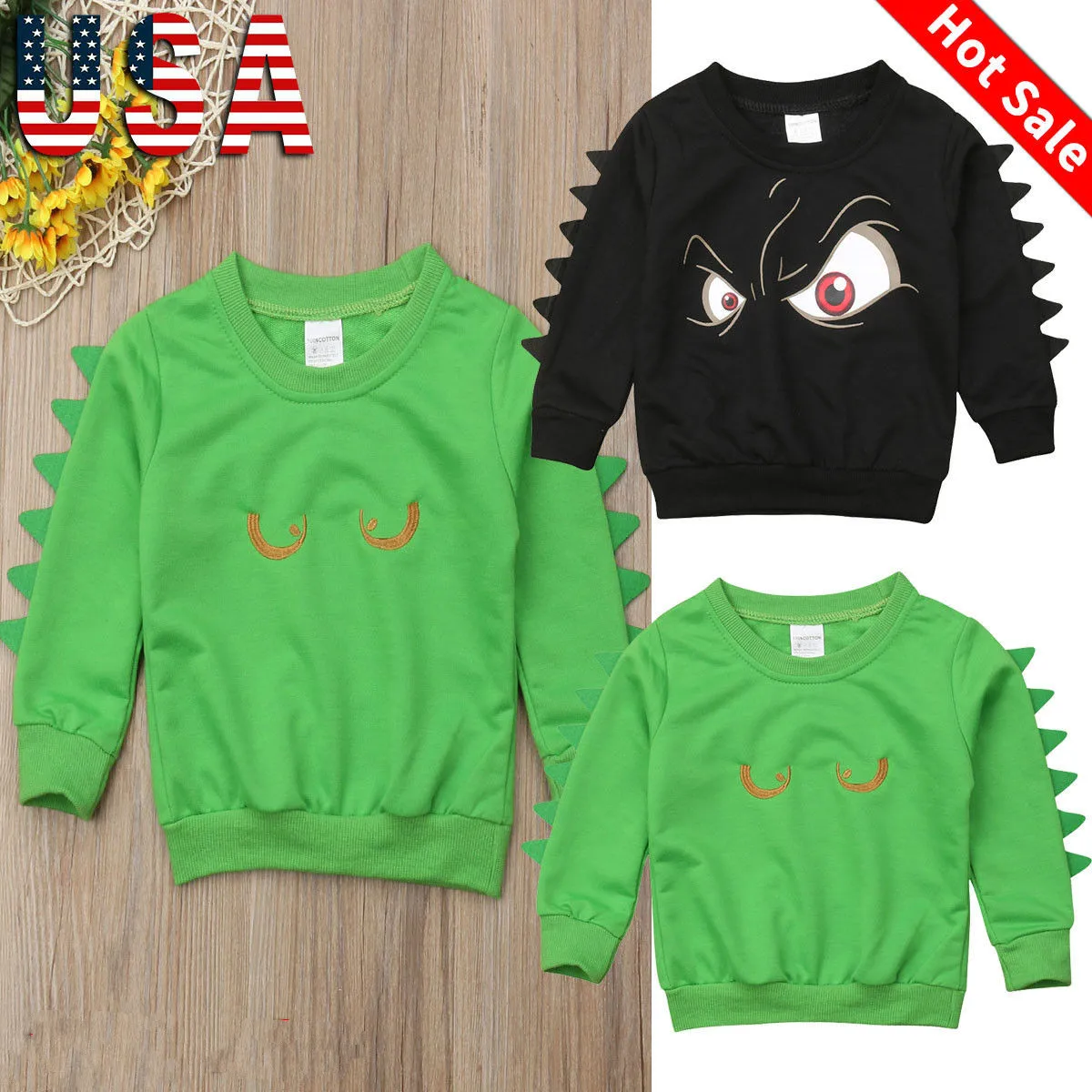 

Cute Toddler Kids Boys Girls Monster Sweatshirt Fashion Long Sleeve Cartoon Sweaters Tops Kids Casual Cotton Swreatshirts Tops