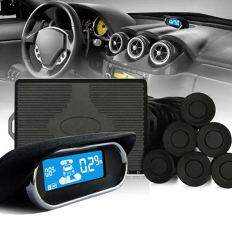 

Vodool Digital LED Car Parking Radar System 8 Auto Parking Sensors Front Rear monitoring Kit 12V Reverse Backup Accessaries