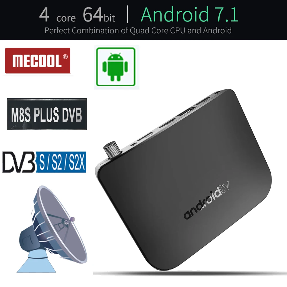 Цифровой рецепторов DVB-S2X DVB-S2 спутниковый ресивер H.265 4 K 3D 4 ядра Android ТВ Box Wifi Media Player ТВ тюнер Декодер каналов кабельного телевидения