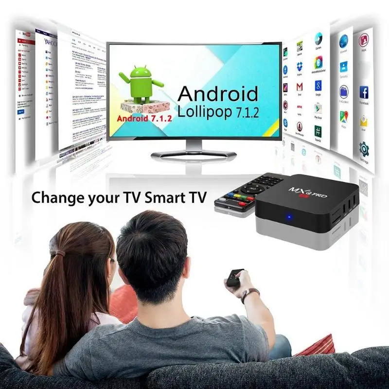 

2018 New MXQ PRO Android 7.1 S905W Quad Core 2+16G Smart TV Box 4Kx2K WIFI Set-top Box Media Player