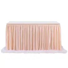 Adeeing цвет шампанского настольная юбка с резьбовой лентой для свадебной вечеринки