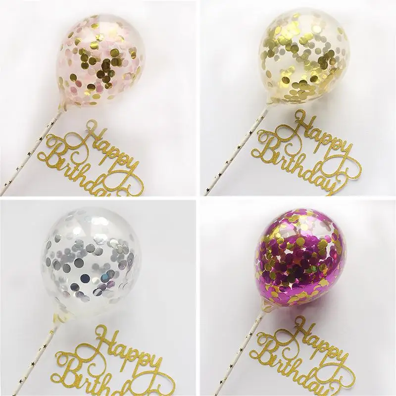 

Colorful Sequins Transparent Balloons 5 inch Small Dessert Cake Decorative Balloon Wedding Ceremony Layout Party Decoration