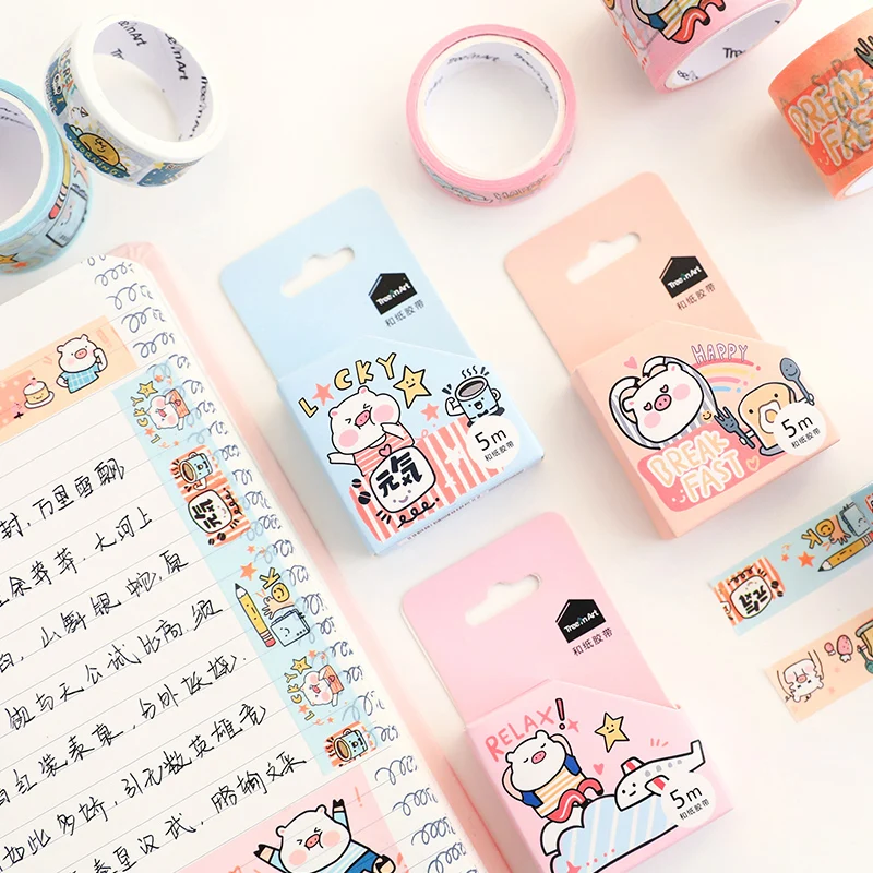 

Japan Paper Tape And The Wind Watercolor Wasi Tape DIY Decoration Scrapbooking Planner Masking Tapee Label Sticker Stationery