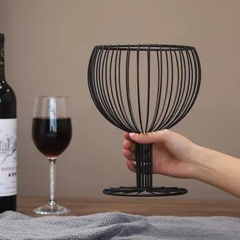 

Nordic Fruit Plate Wrought Iron Snack Storage Basket Snack Tray Dessert Bowl Wine Glass Home Decoration Fruit Basket Tray