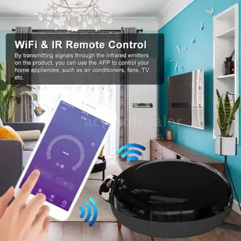 

Wifi Smart IR Remote Control Wireless Support Voice APP IFTTT Google Home