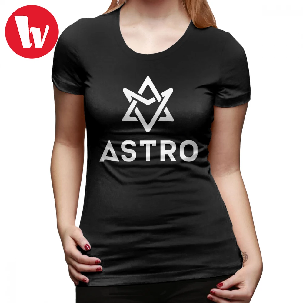 

Kpop Astro T-Shirt Astro - Logo T Shirt Trendy Summer Women tshirt O Neck Cotton XXL Printed Short Sleeve Red Ladies Tee Shirt