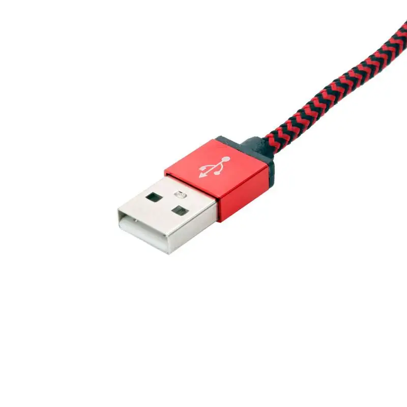 3FT Braided Aluminum USB Android Data Cable Red Compatible With Android Devices