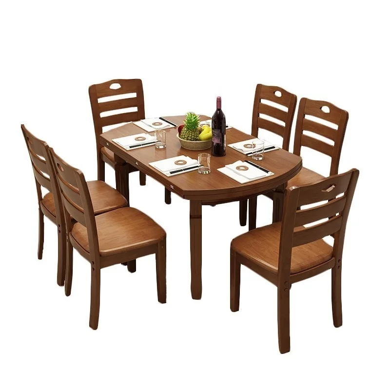 Set Dinning Eettafel Tavolo De Salle A Manger Moderne Meja Makan Esstisch Wooden Round Desk Mesa Comedor Bureau Dining Table