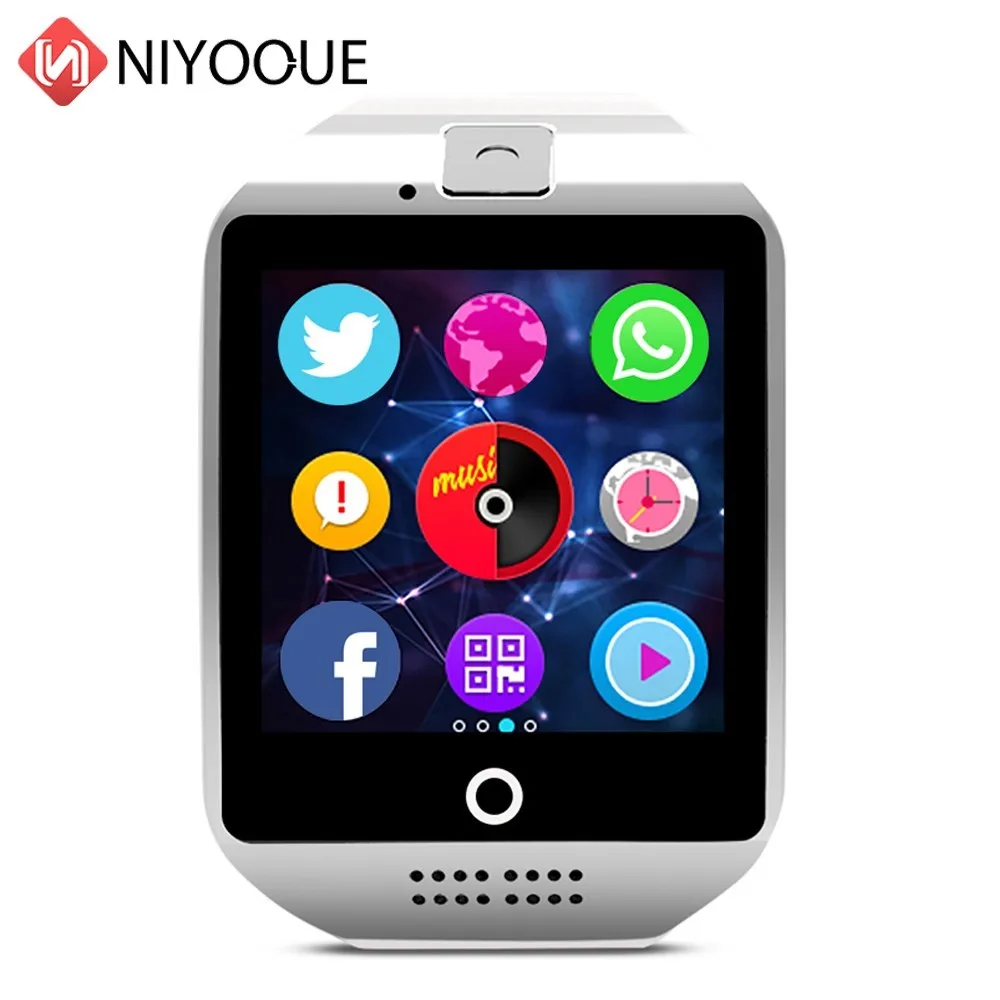Умные часы Q18 с поддержкой Sim карты и удаленной камерой для IOS Android Wear Wach PK DZ09 GT08