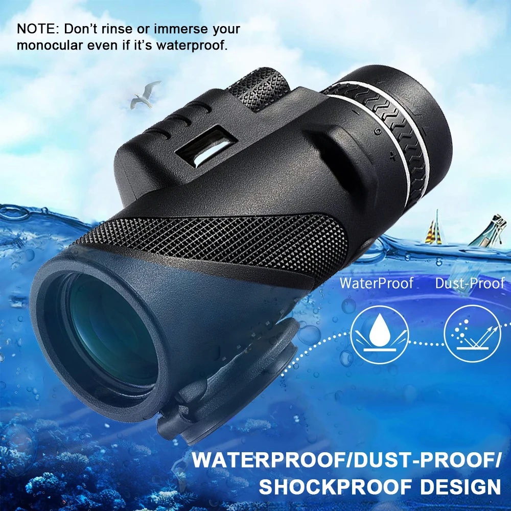 40x60 HD أحادي تلسكوب DualFocus البصريات التكبير تلسكوب للماء/Fogproof يوم للرؤية الليلية 500 m/9500 m للتخييم التنزه 40x60 HD أحادي تلسكوب DualFocus البصريات التكبير تلسكوب للماء/Fogproof يوم للرؤية الليلية 500 m/9500 m للتخييم التنزه