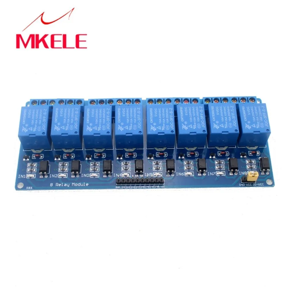 Hot Sale 5V Electronic timer Relay Module 8-Channel Shield for 51 AVR ARM Logic som automotivo 