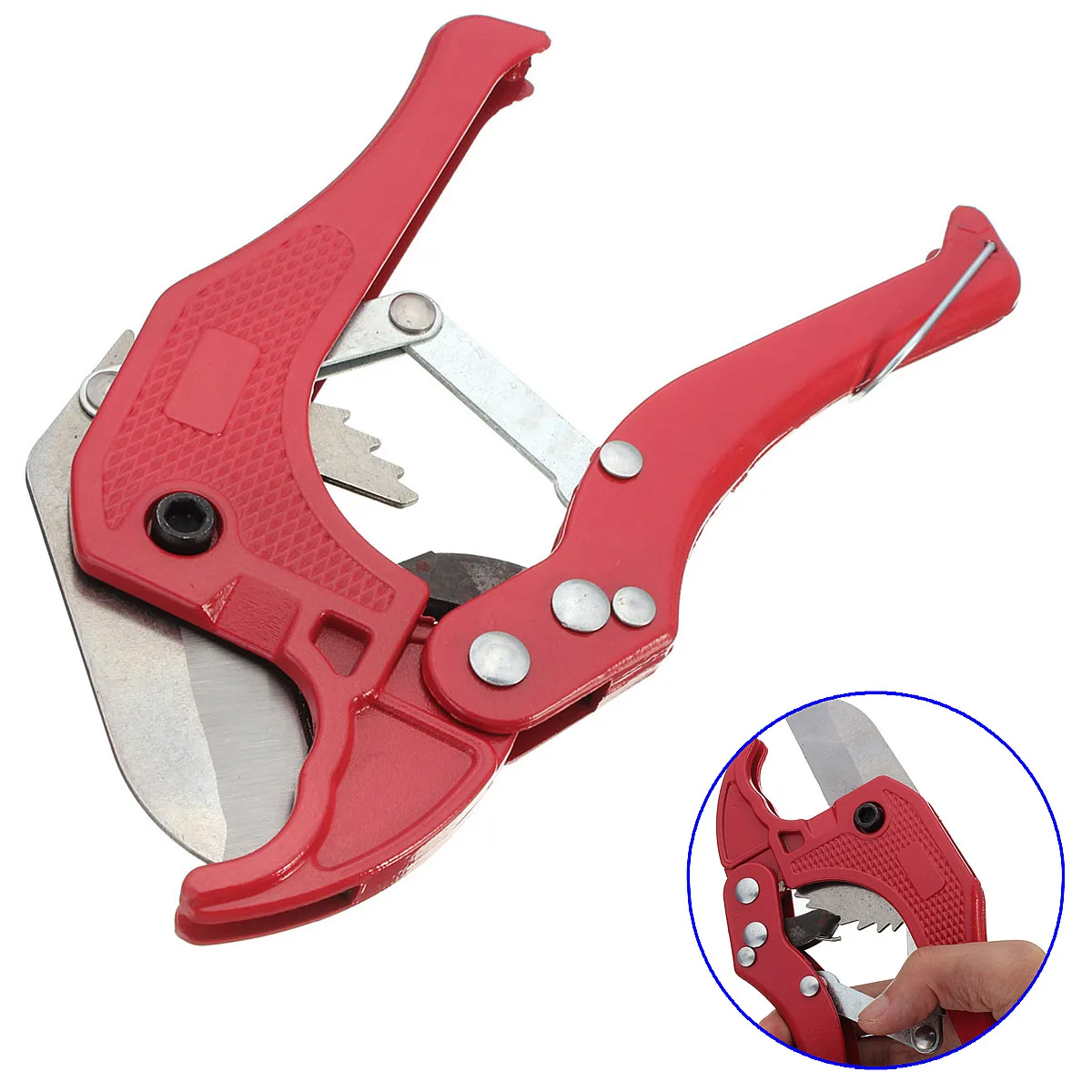 

42mm PVC Pipe Plumbing Tube Plastic Hose Cutter Pliers Tool Ratcheting Type New Lightweight with Special Design Cutter Blade