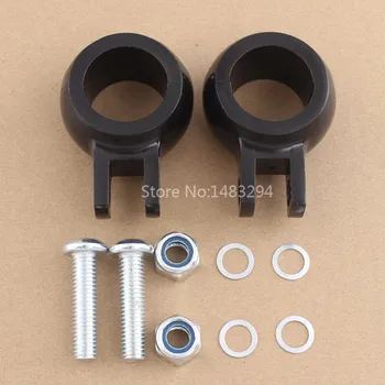 

A Pair Black 1-1/4" Engine Crash Bar Highway Foot Peg Mount Bracket Fits For Harley 1984-2017 Universal