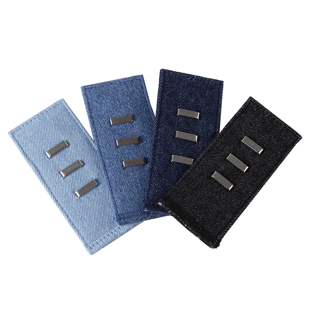 

Adjustable Pants Fix Expanders Waist Stretch Extender Belt Extension Buckle Cowboy Metal Button DIY Apparel Sewing Denim Fabric
