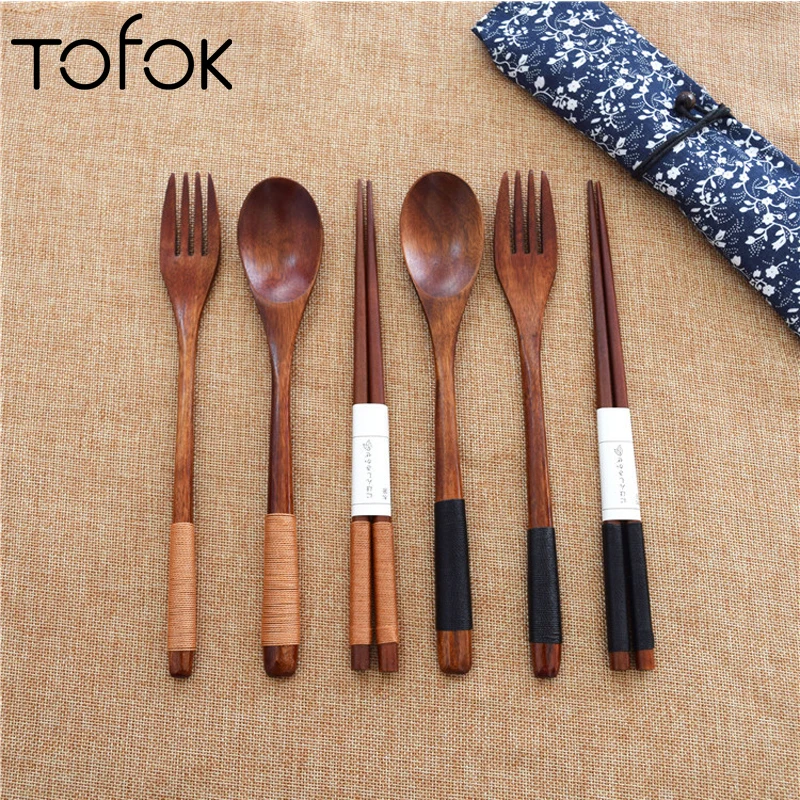 

Tofok 3pcs Spoon Fork Chopstick Dinnerware Set Cutlery Wrapped Wire Handmade Tableware Chinese Japanese Kitchen Accessories Gift