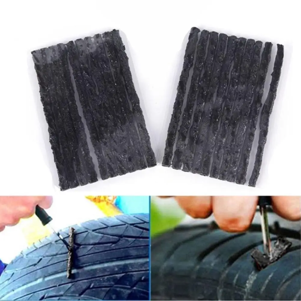 Black 10Pcs/Set Tubeless Seal Rubber Strip Plug Bike Car Tyre Repair Recovery Tools For Tire Puncture GTV4628 Black 10Pcs/Set Tubeless Seal Rubber Strip Plug Bike Car Tyre Repair Recovery Tools For Tire Puncture GTV4628