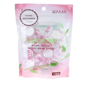 

30pcs/pack Compressed Natural Facial Mask Women Beauty Disposable DIY Face Masks Paper Cotton Face Mask Skin Care Tool