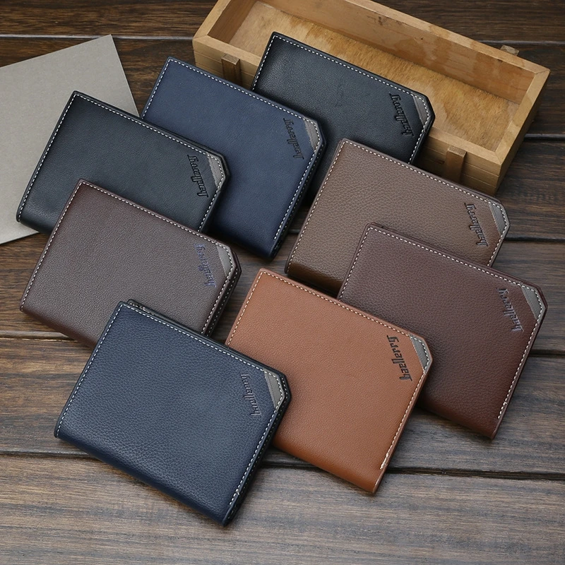 

Casual Men's Wallet Multi-Function Soft Leather Short Wallet Business Vertical Wallet