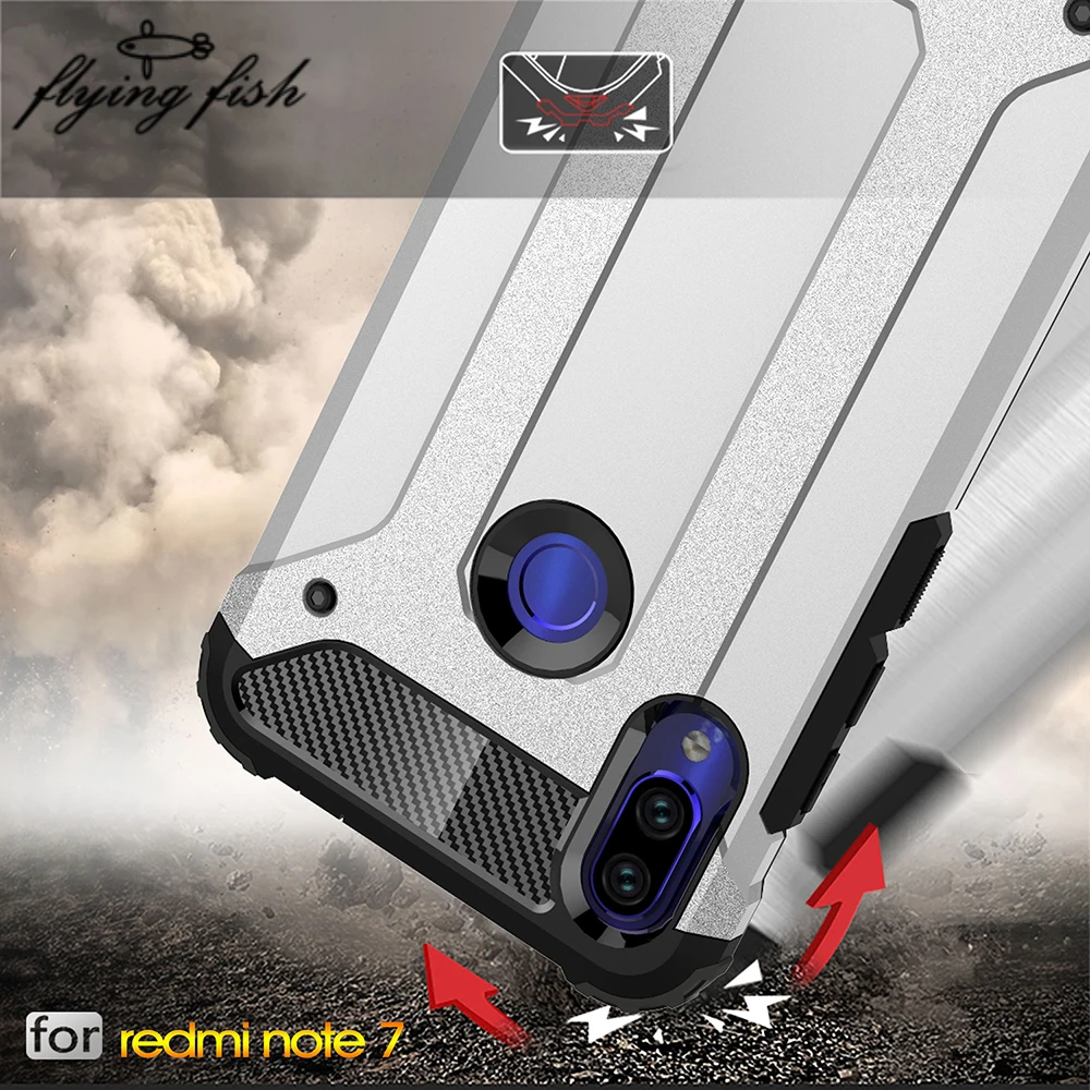 

Armor Case For Xiaomi Redmi Note 7 Soft Silicon Hard Plastic Covers Anti Knock Celular Phone Bags Cases On Xiomi Redmi Note7