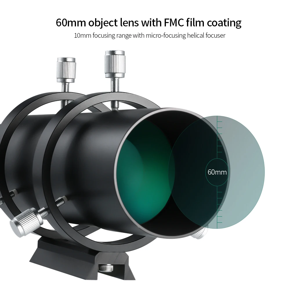 60 мм направляющий оптический прицел Finderscope для астрономического телескопа 240 мм фокусное расстояние F4 соотношение направляющая с винтовым фокусом