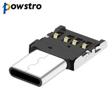 POWSTRO Тип C до USB OTG разъем телефонный адаптер для USB флэш-накопитель S8 Note8 Android телефон