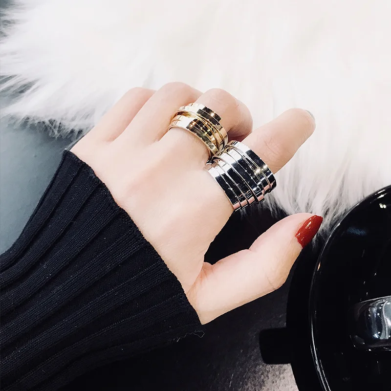 

Exaggerated Metal Irregular Multi-layer Rings for Women 2019 Fashion Jewelry Punk Knuckle Ring Female Spiral Trendy Girls Gift
