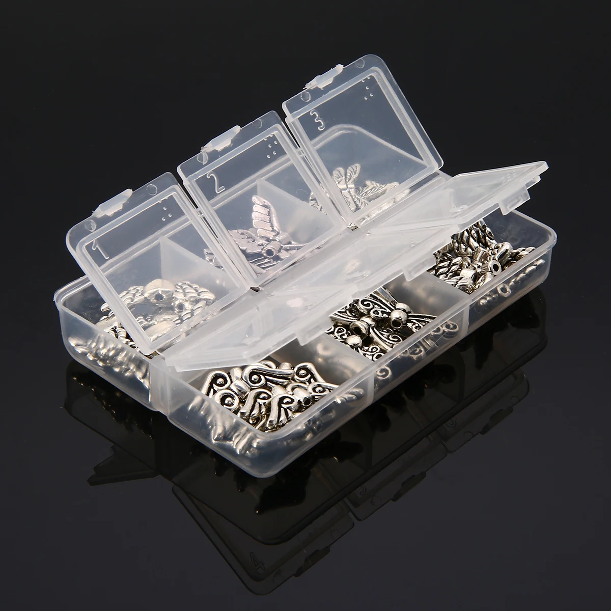 

New 60Pcs Alloy Butterfly Angel Wings Charm Pendant Beads Jewelry Making DIY Garments Sewing Accessories 24x9mm