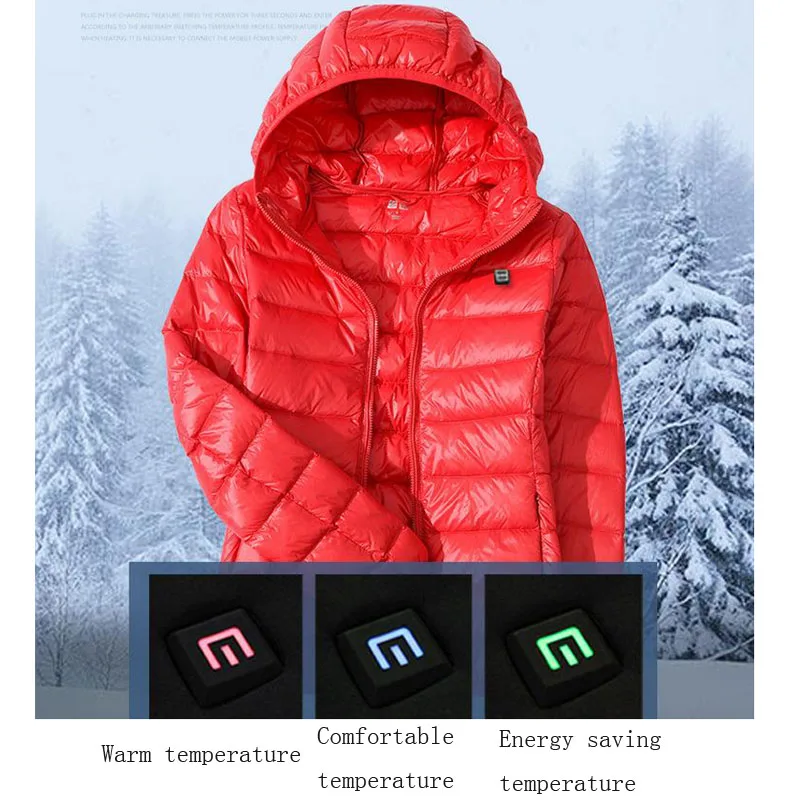 

Women Winter Outdoor Heated Intelligent USB Work Heating Jacket Coats Adjustable Temperature Control Safety Clothing DSY0018