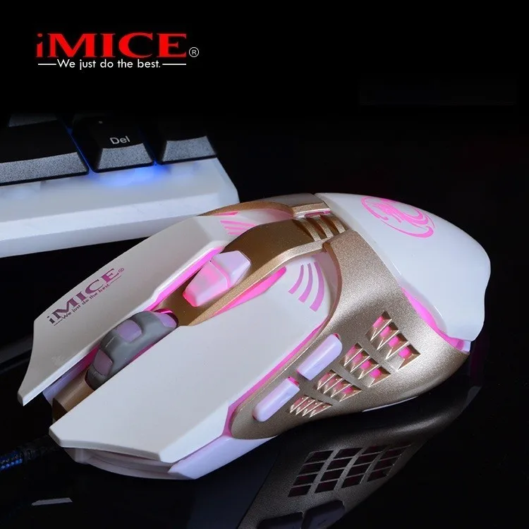 

iMICE V5 Professional Wired Gaming Mouse Colorful LED Ergonomic Mice for Gamer Optical Computer Game Mouse 3200 DPI 7 Button