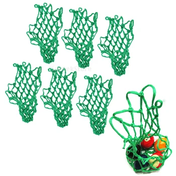 

6Pcs 32cm Nylon Billiard Pool Table Mesh Net Bags Pockets Replacement Club Snooker Billiard Accessories Kit Green