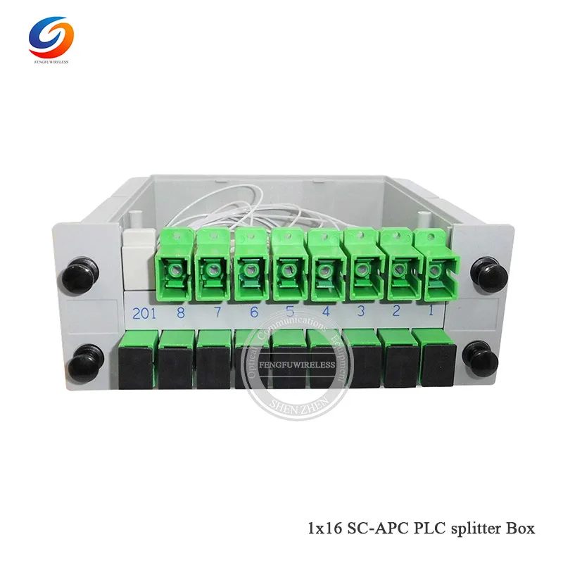 10 шт FTTH Крытый 1*16 SC APC PLC сплиттер Кассетный ящик волоконно оптический тип