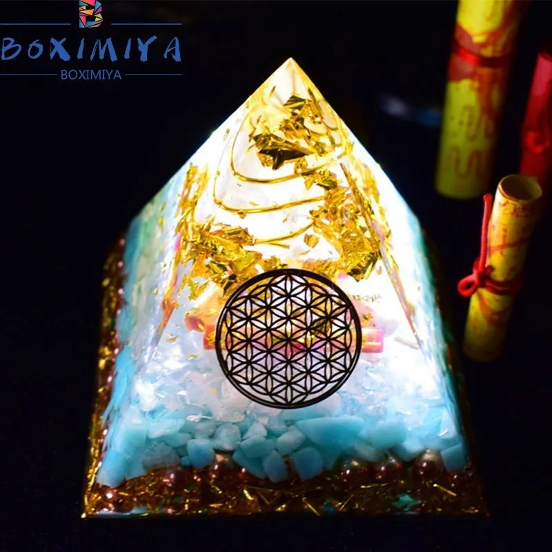 

Orgonite Pyramid Feng Shui Fortune Transfer Crystal Cylinder Healing Stone That Changes The Magnetic Field Of Life Bring Lucky