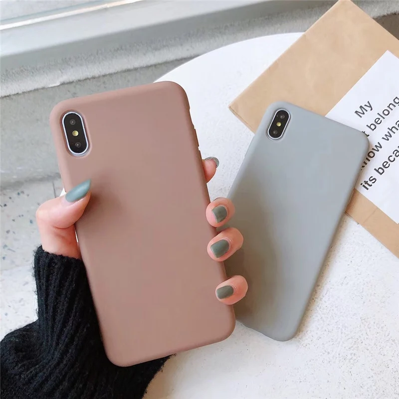 Lovebay карамельный цвет силиконовый для iPhone 6 6s 7 8 Plus X XR XS Max чехол для телефона простой сплошной цвет мягкий ТПУ для iPhone 11 Pro Чехол