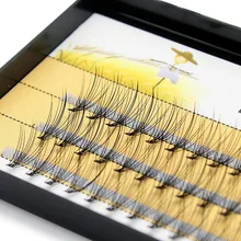 Kimcci натуральные длинные индивидуальные яркие ресницы, Кластерные накладные ресницы, 60 пряди/коробка, 10D, норковые ресницы для наращивания, реснички для макияжа, Cilio