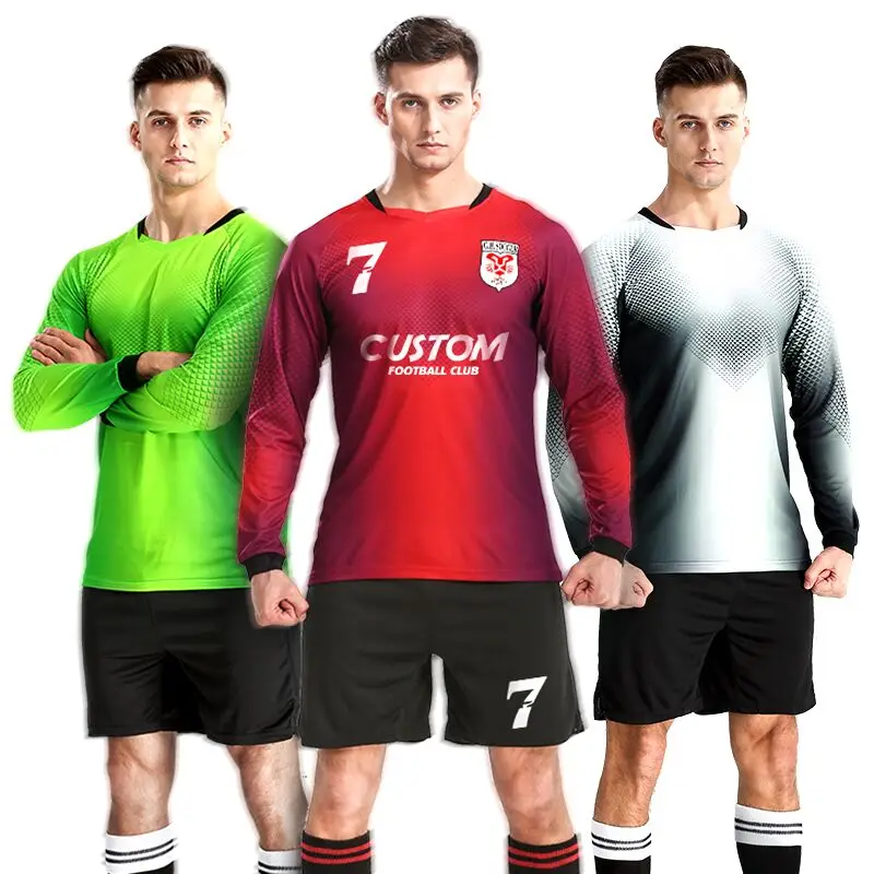 

Men Soccer Jersey Sets Chandal Futbol Design Custom Football Training Team Uniforms Long Sleeves Sports Clothes Soccer Tracksuit