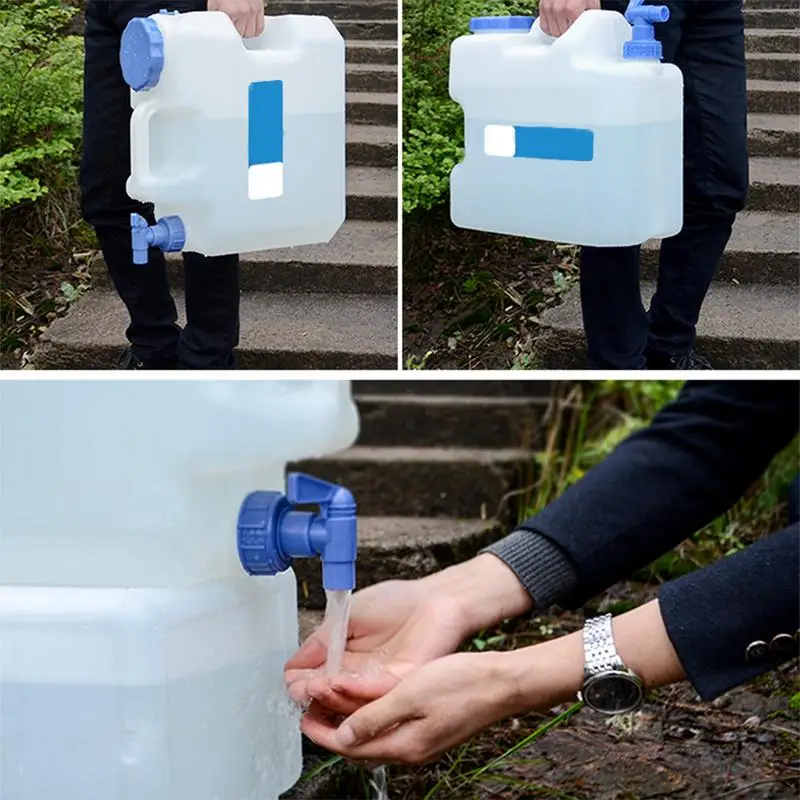 

15L Car Portable Bucket Outdoor Camping Home Drinking Storage Bucket With Tap Car Accessories Car Decoration