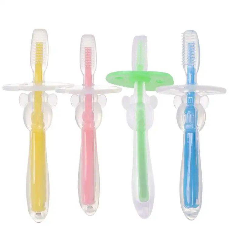 1 Pc New Soft Silicone Baby Toothbrush Bristle Deciduous Teeth Toothbrush Dental Oral Care for Babies Kids Training Brush Tool