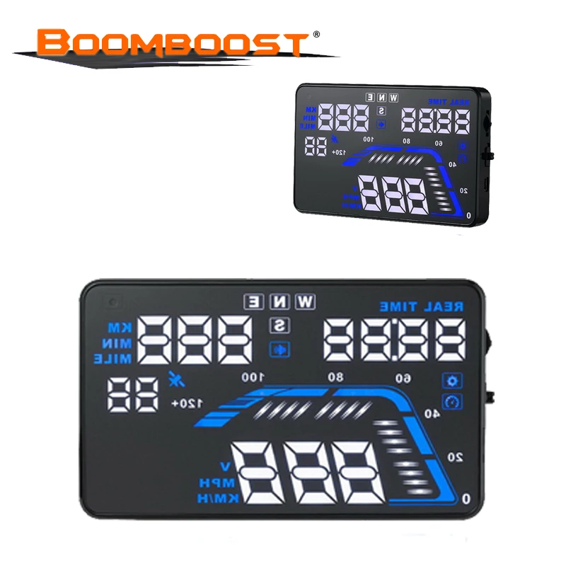 

Windshield Projector Multi Color car HUD GPS car HUD display Universal NEW Q7 5.5" Speedometers Overspeed Warning Dashboard