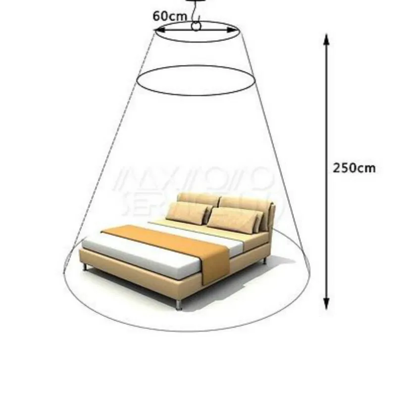 Подвесная купольная москитная сетка, круглая москитная сетка для принцессы, москитная сетка для одной двери, москитная сетка, навес, защита от укусов, для одной двойной кровати king