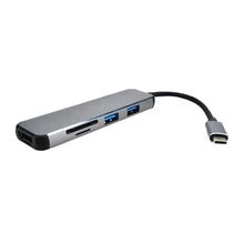 Тип-C к Hdmi 5 в 1 Usb3.1 концентратора док-станции для Macbook передачи 4 K Hd концентратора