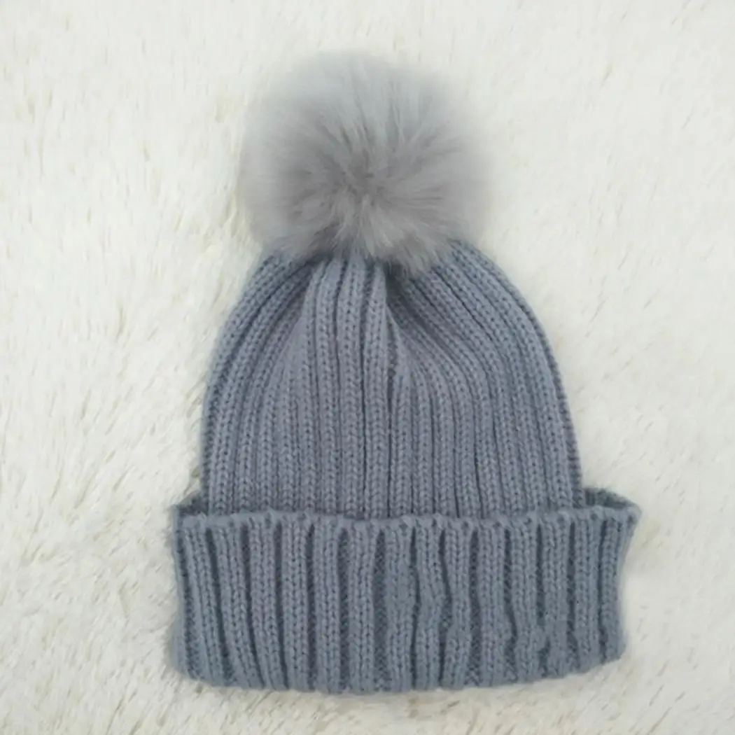 

Solid Winter Pom 53 Cap 21 Casual Street Hat 16 54cm Kids 42 Knitted 25inch pom Outdoor Cartoon Pom Beanie Baby Warm