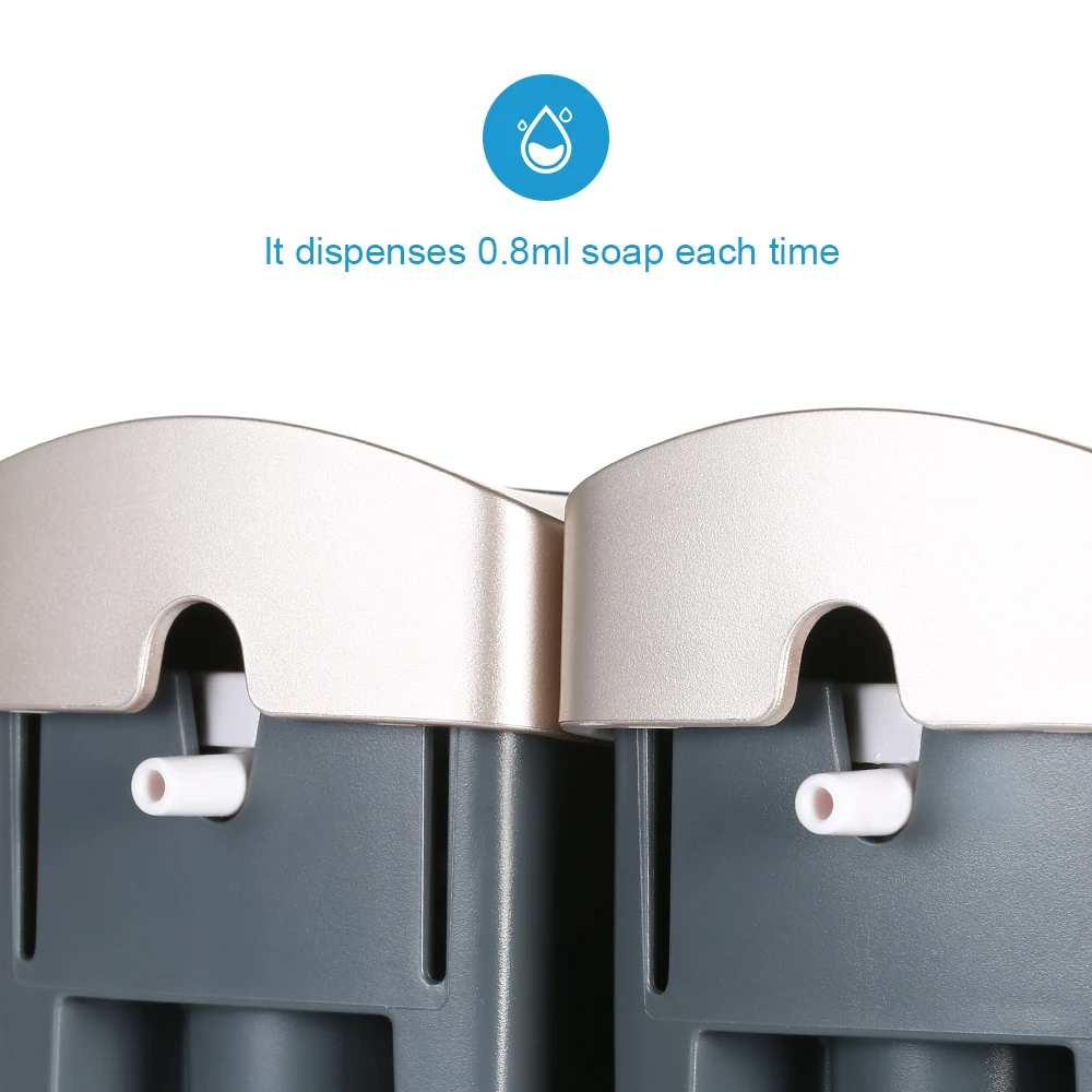 soap dispenser shampoo dispenser soap dispenser bottle 300ml*2 Self Adhesive Soap And Shampoo Dispenser Wall Mounted Manual Soap Dispenser Bathroom Shower Gel Liquid Holder